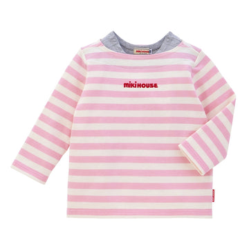 ăPRE-ORDERăMIKIHOUSE Striped Long-Sleeved T-Shirt